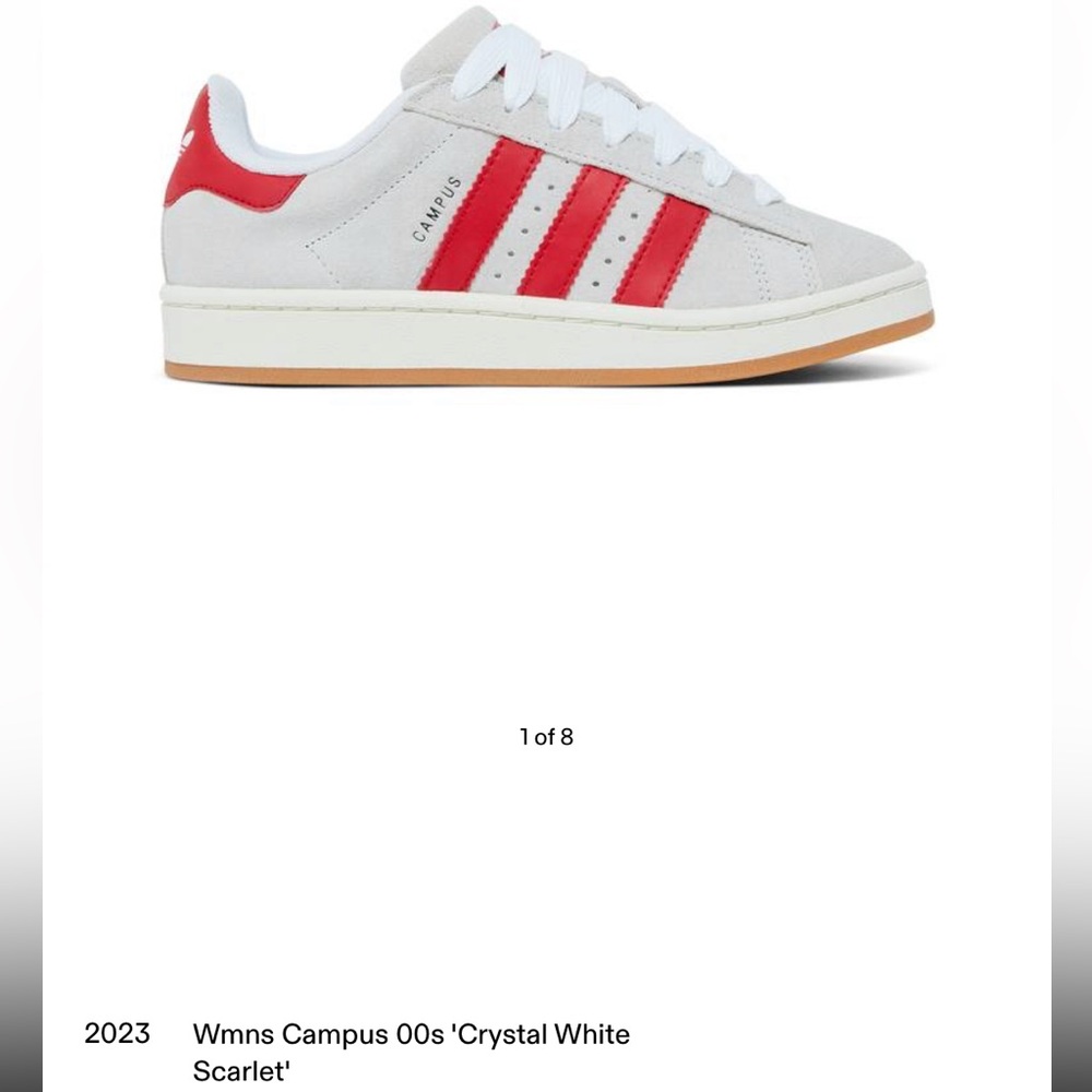 Wmns Campus 00s ‘Crystal White Scarlet’